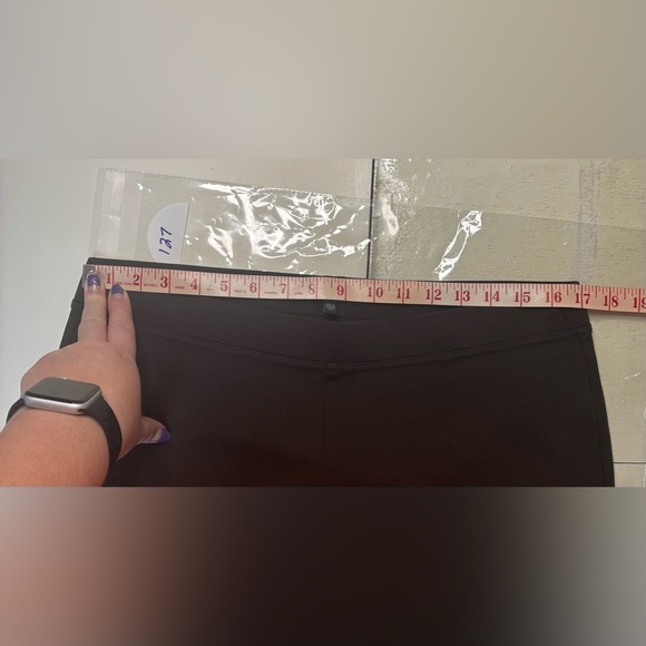 Eileen Fisher Graphite Stretch Crepe Slim Yoke Pants Size Large Petite Brown - Picture 3 of 6